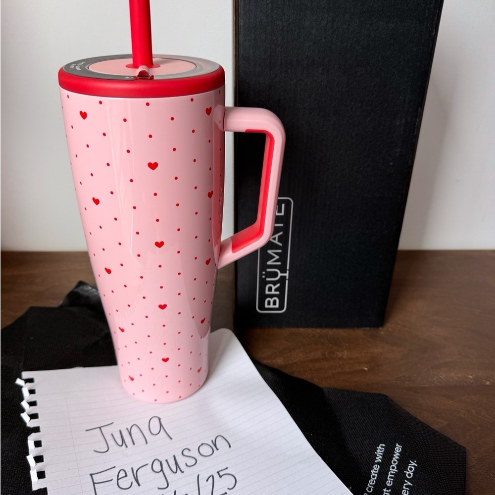 BrüMate Pink Heart Tumbler